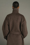 Load image into Gallery viewer, JULES LOW-BELTED BRUSHED WOOL COAT