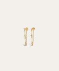 Load image into Gallery viewer, DIAMOND PEAR CHAIN DROP EARRINGS - 14K YELLOW GOLD