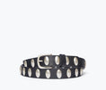 Load image into Gallery viewer, REBECCA BELT IN BLACK CALF WITH OVAL STUDS