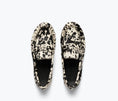 Load image into Gallery viewer, SYDNEY RUCHED PENNY LOAFER IN B&W COW HAIRCALF