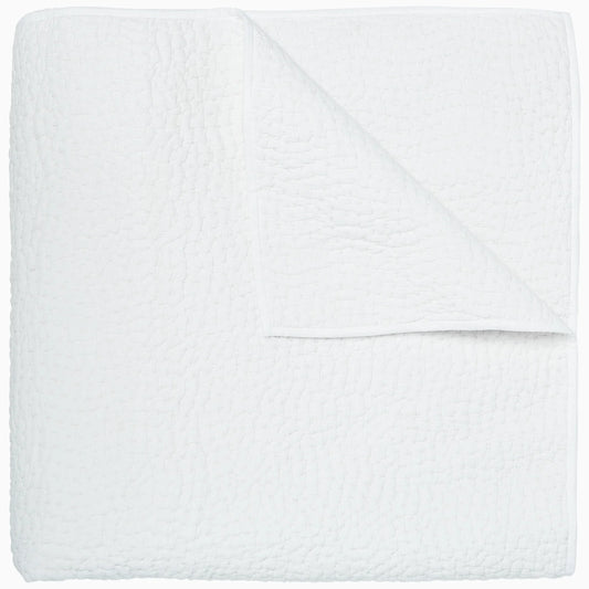 ORGANIC HAND STITCH WHITE QUILT - FULL/QUEEN