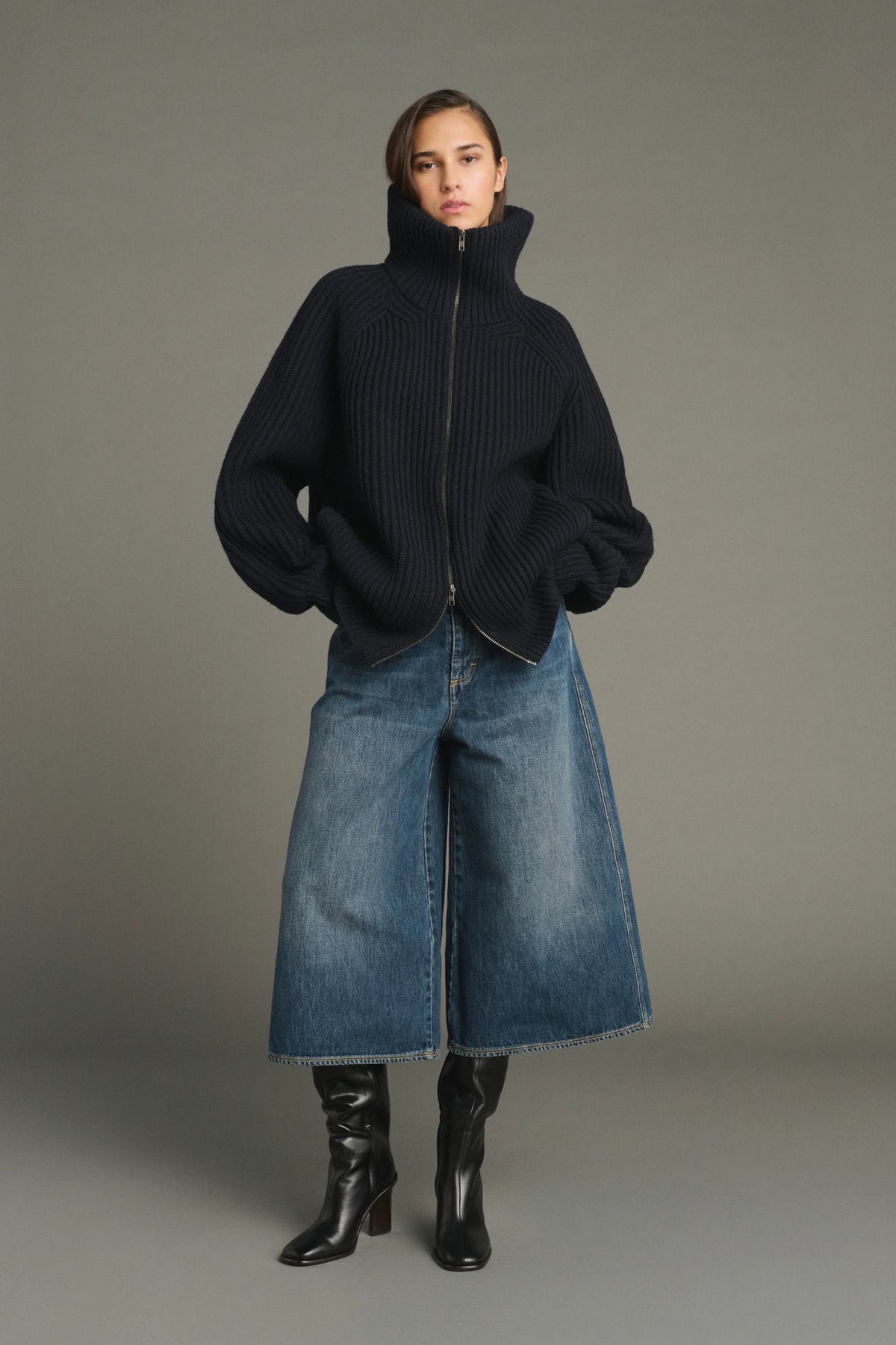 JASPER OVERSIZED ENGLISH RIBBED JACKET