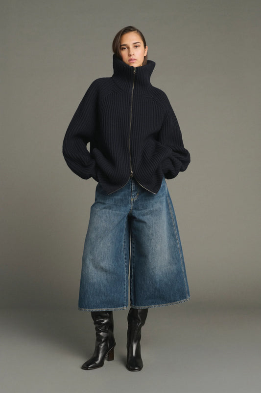 JASPER OVERSIZED ENGLISH RIBBED JACKET
