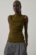Load image into Gallery viewer, IRINA DRAPED COTTON TOP
