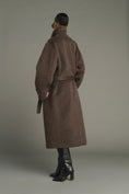 Load image into Gallery viewer, JULES LOW-BELTED BRUSHED WOOL COAT
