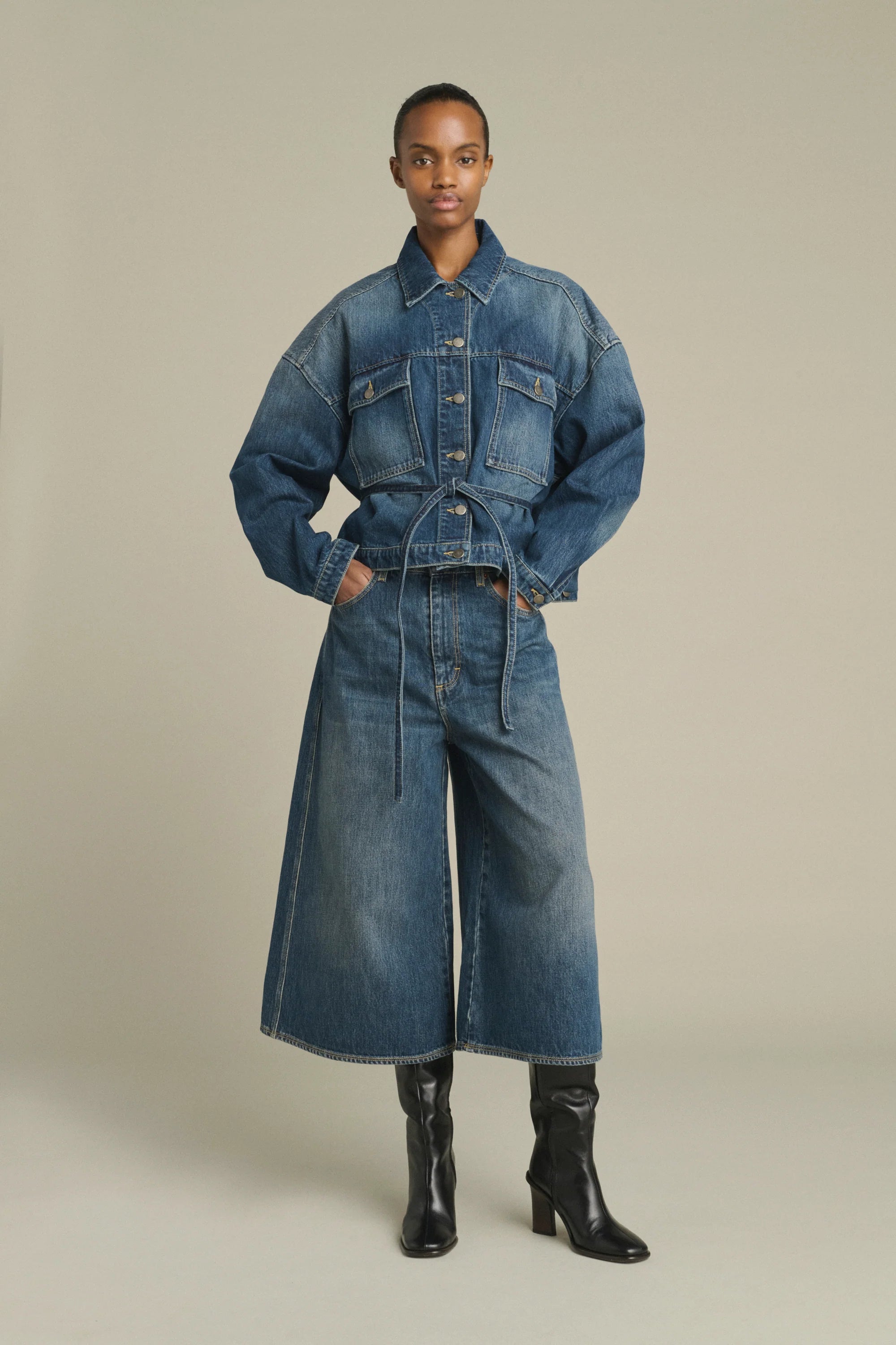 JOYCE DENIM CULOTTE PANT