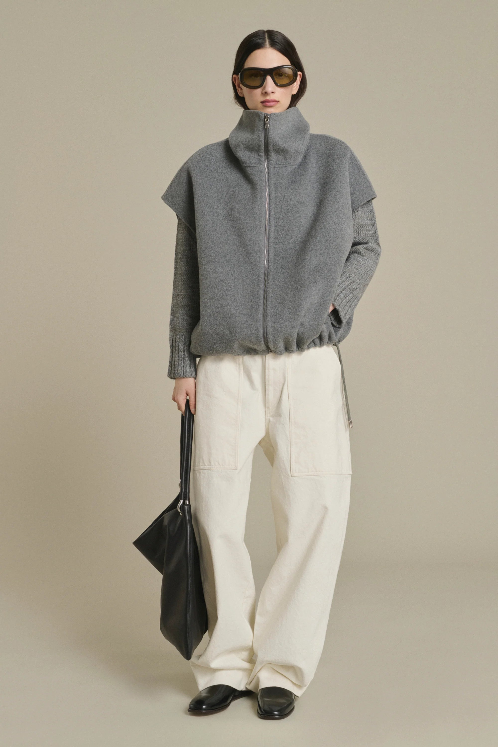 JUNO SLEEVELESS WOOL JACKET