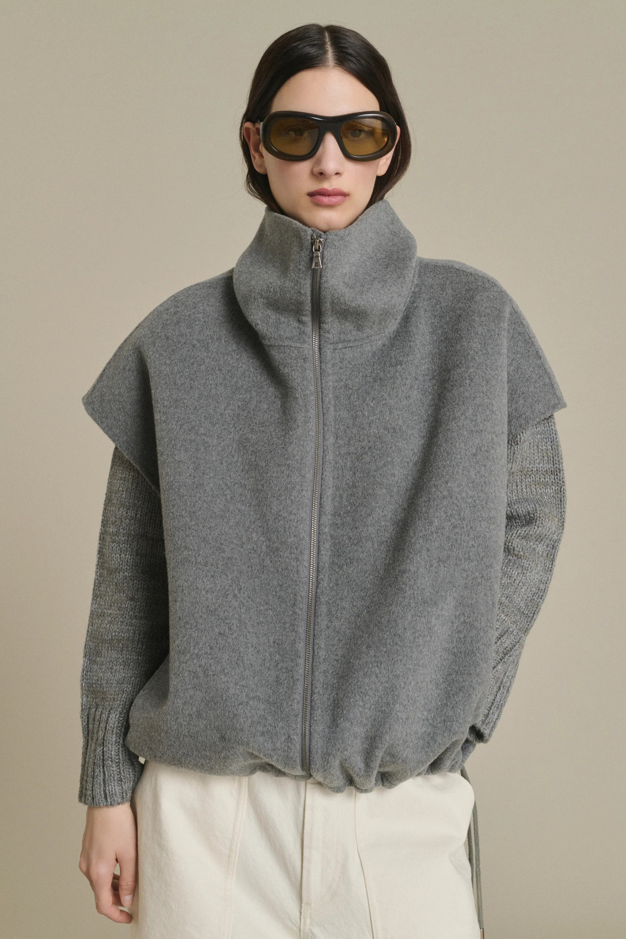 JUNO SLEEVELESS WOOL JACKET