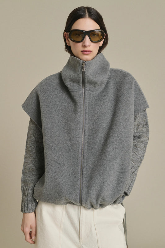 JUNO SLEEVELESS WOOL JACKET