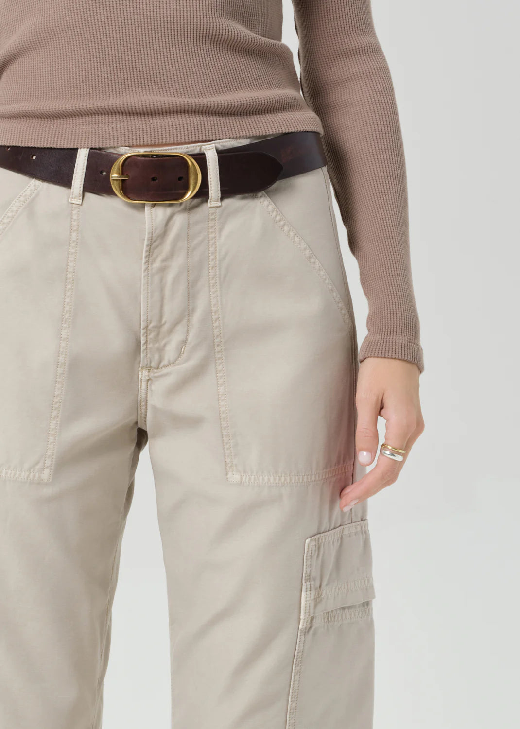 MARCELLE LOW SLUNG CARGO SATEEN