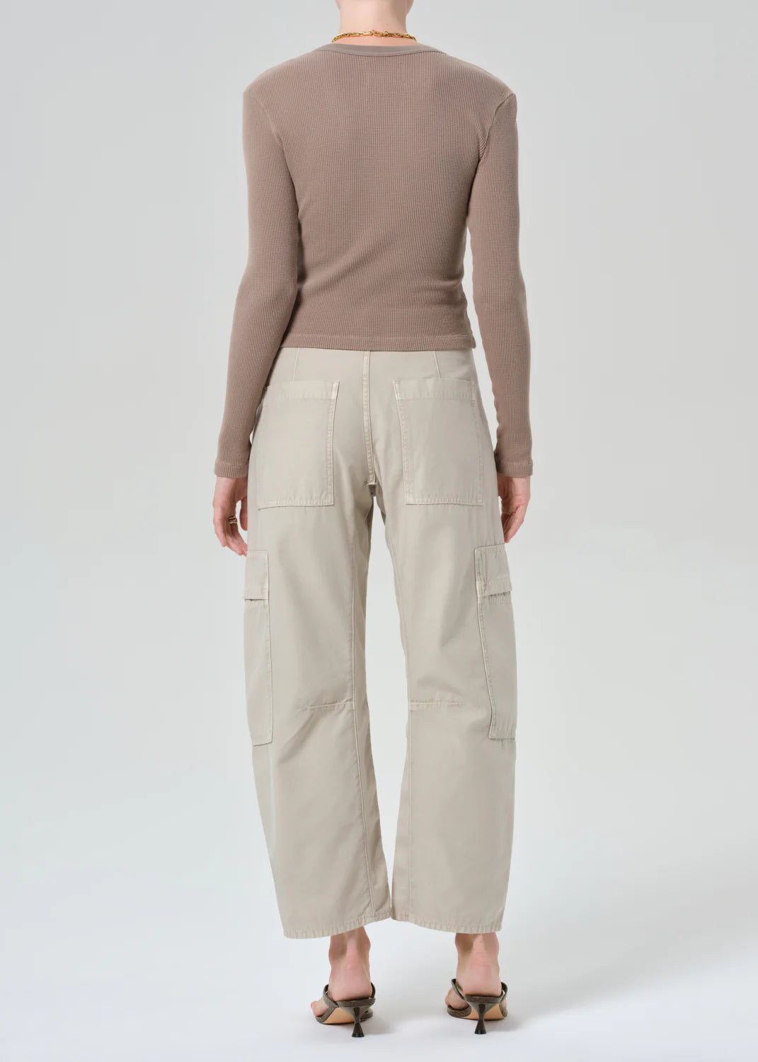 MARCELLE LOW SLUNG CARGO SATEEN