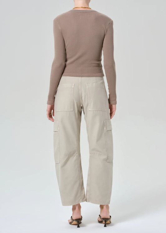 MARCELLE LOW SLUNG CARGO SATEEN