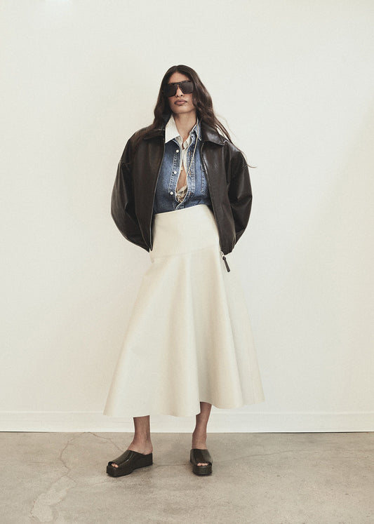 VITA MAXI LEATHER SKIRT