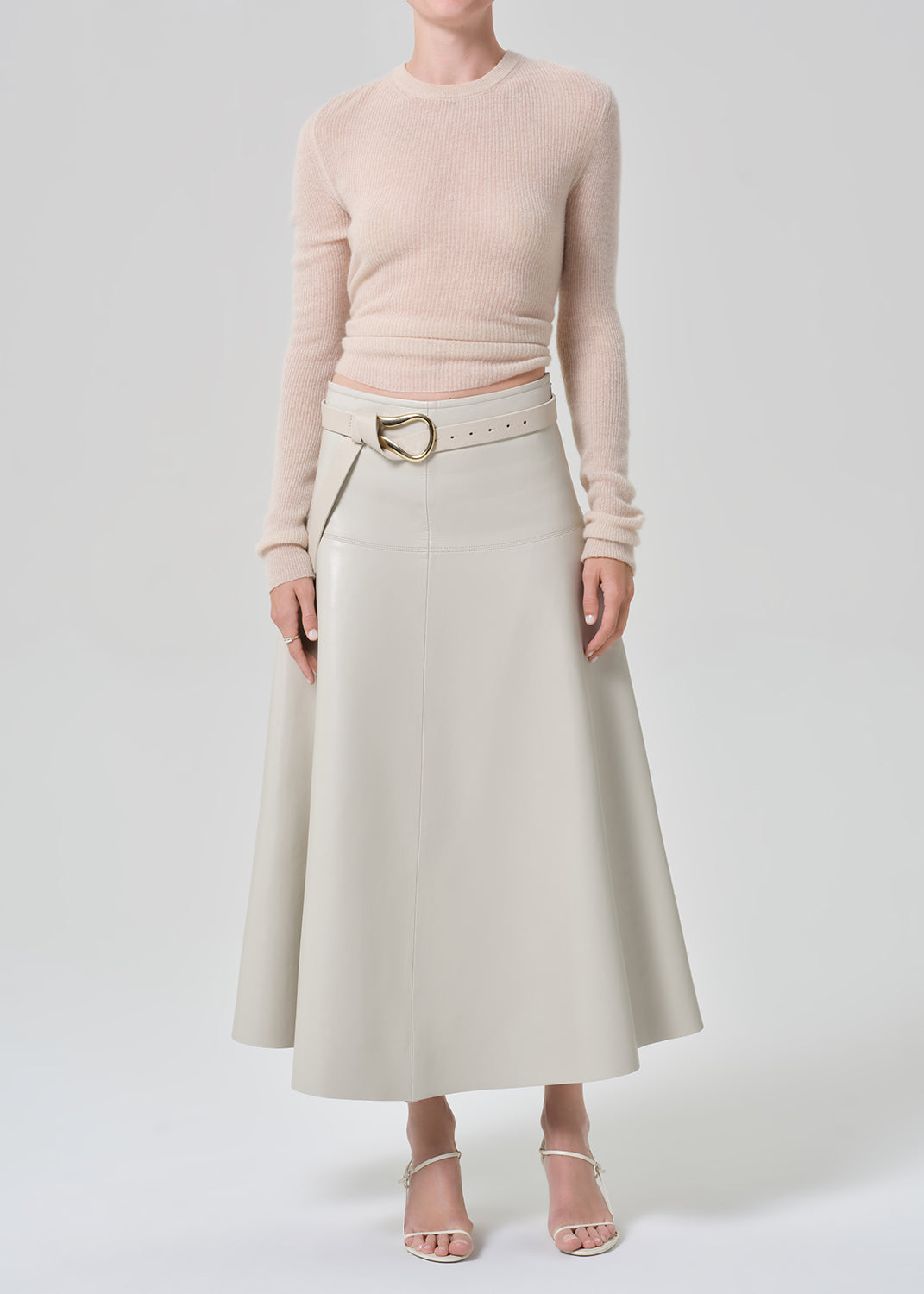 VITA MAXI LEATHER SKIRT