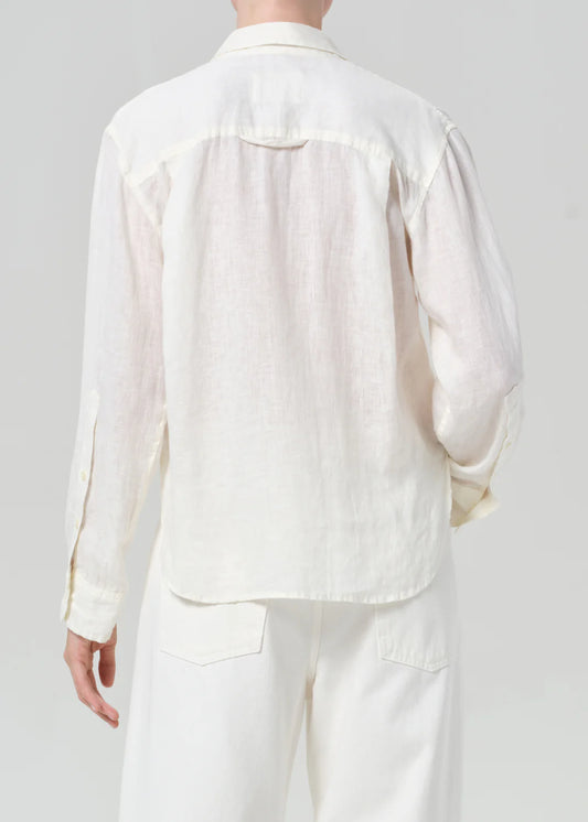 KAYLA SHRUNKEN LINEN SHIRT