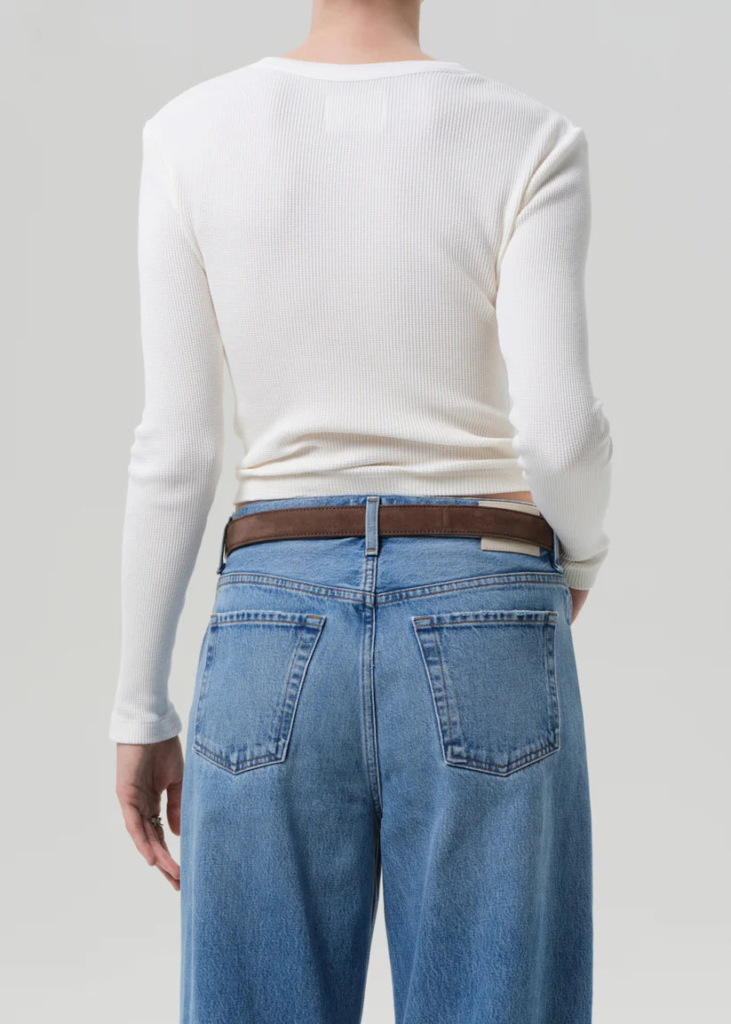 PILAR WAFFLE CREWNECK