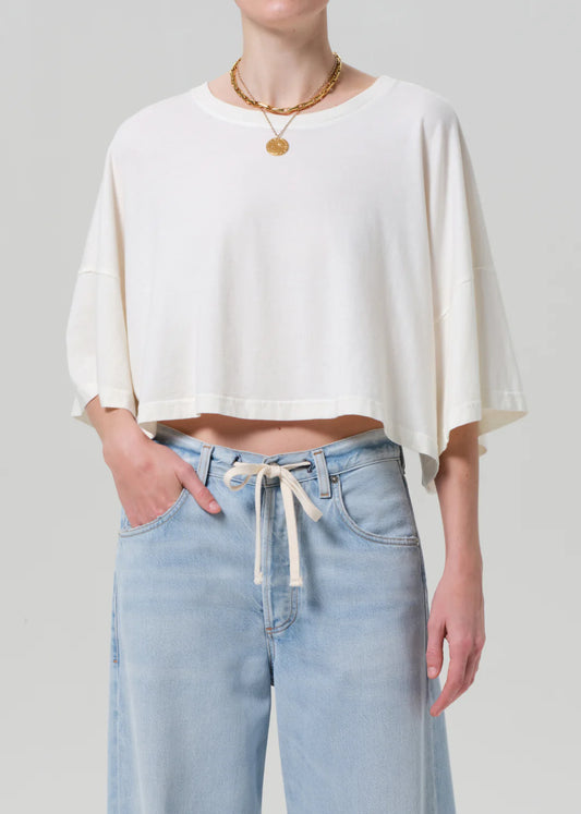 CROP CAPE TEE