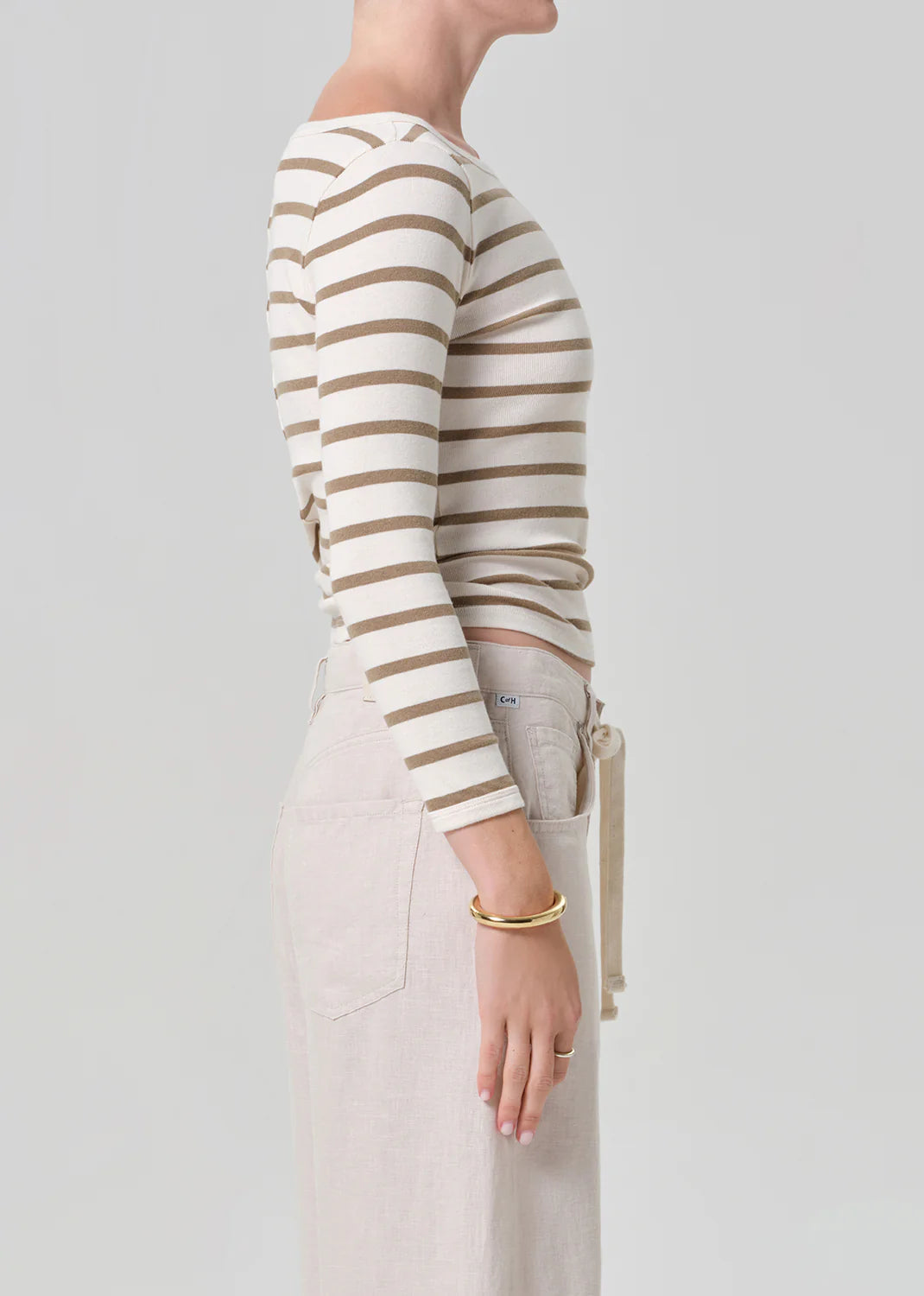 BOAT NECK SLIM TEE