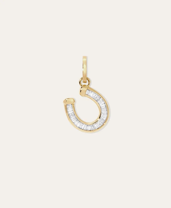 BAGUETTE HORSESHOE HINGED CHARM