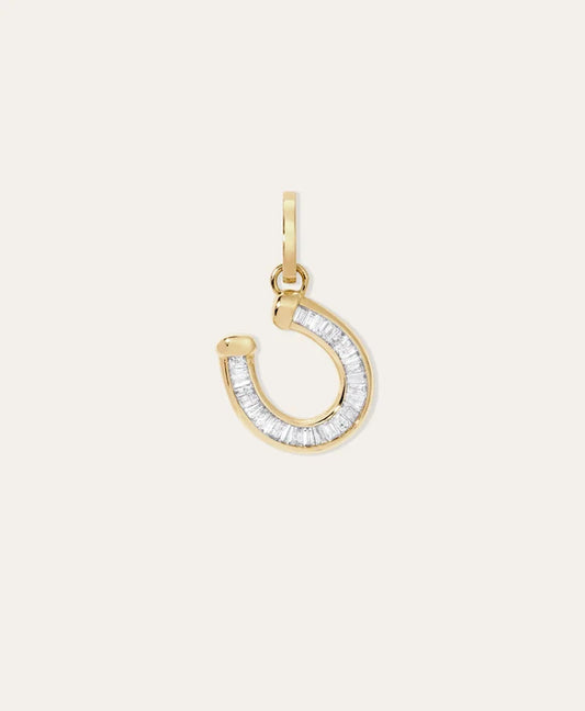 BAGUETTE HORSESHOE HINGED CHARM