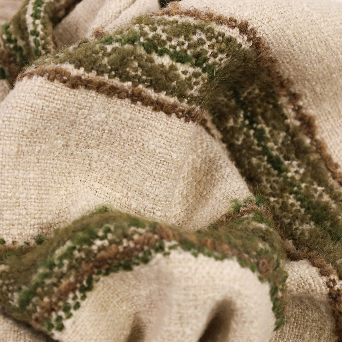 BECKER THROW 71 X 53 NATURAL + OLIVE (#57)