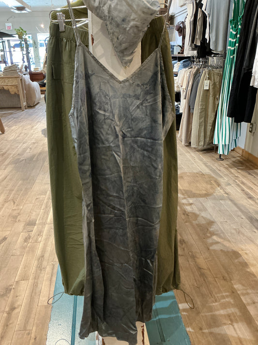 BOTANICALLY DYED SILK SLIP DRESS