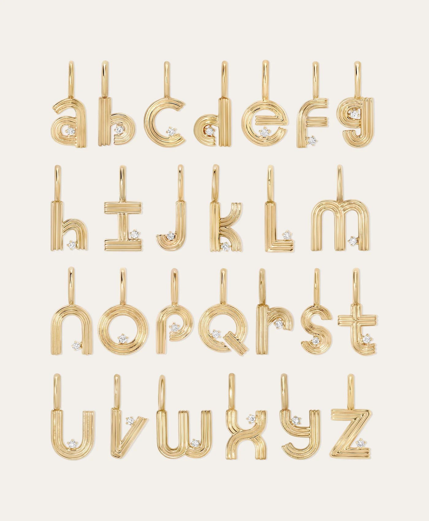 GROOVY DIAMOND MINI CHARM - K