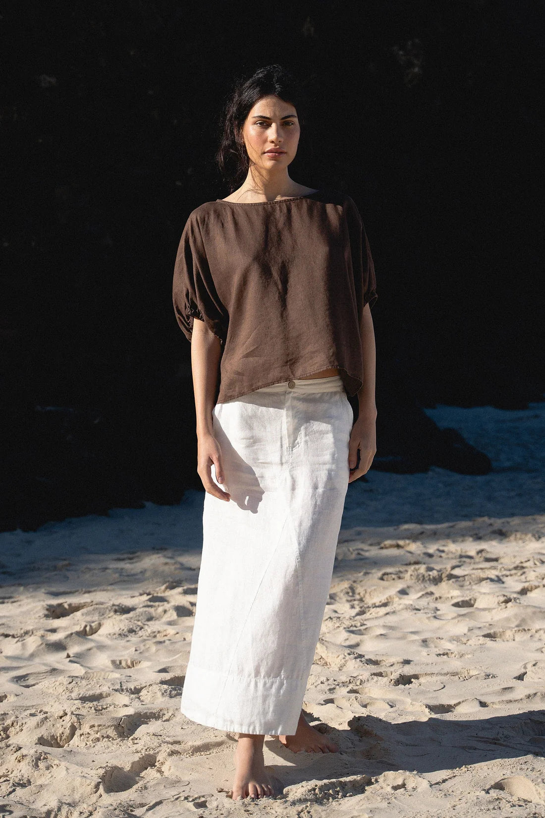 TINA LINEN TOP