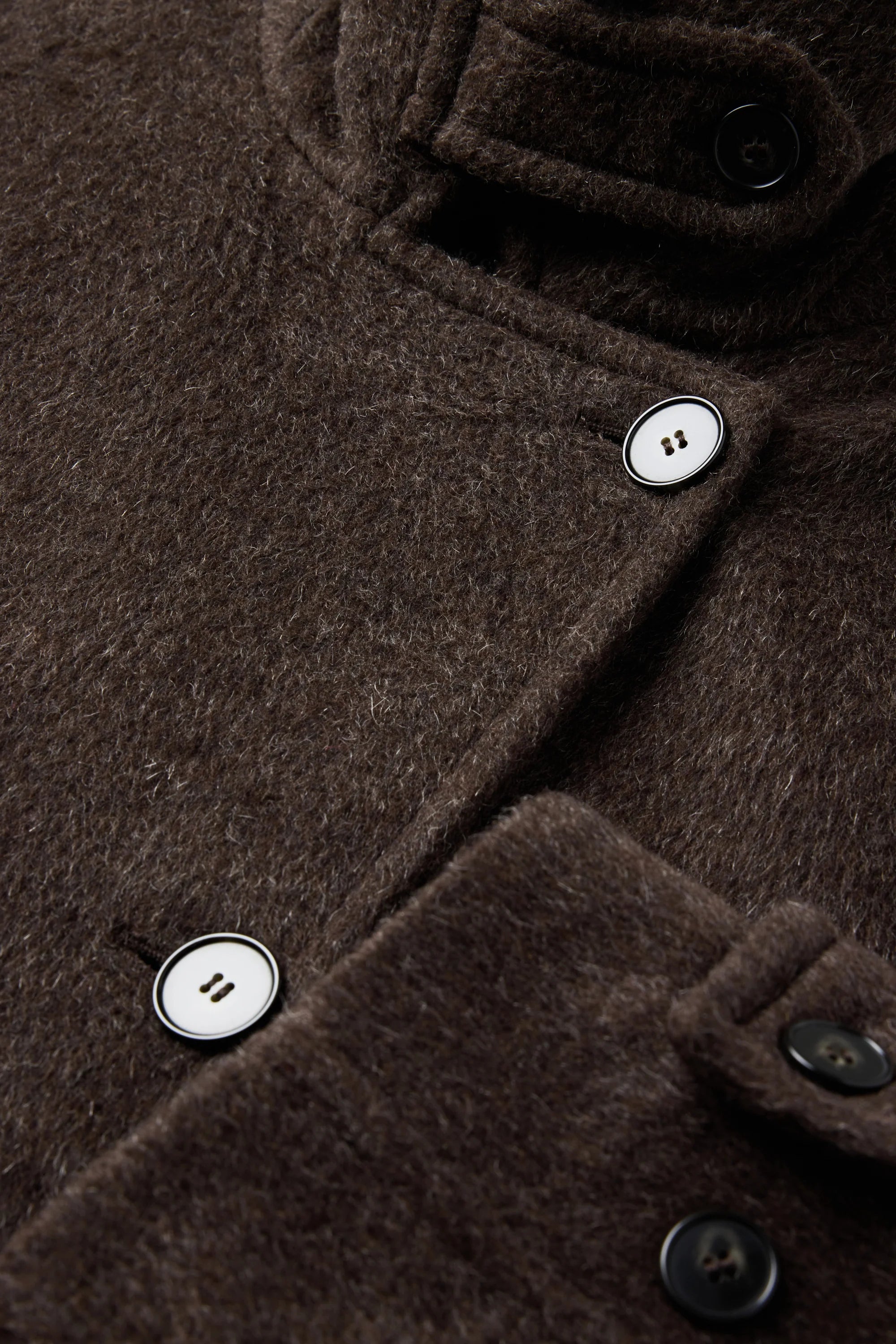 JULES LOW-BELTED BRUSHED WOOL COAT