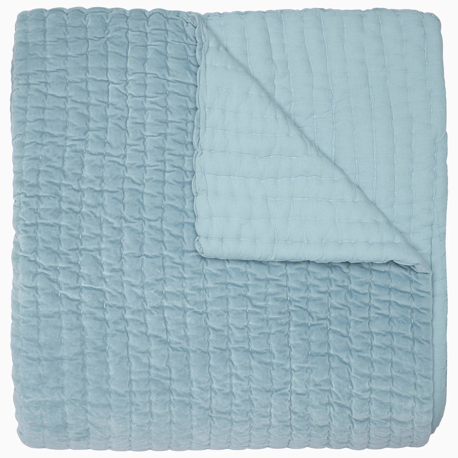 VELVET LIGHT INDIGO QUILT - TWIN/TWIN XL