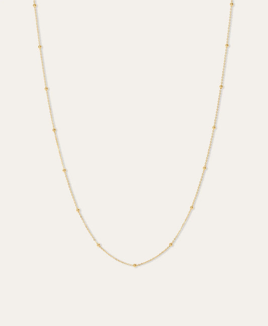 SATURN CHAIN NECKLACE 18" - 14K YELLOW GOLD