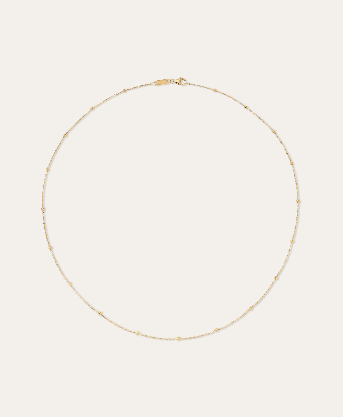SATURN CHAIN NECKLACE 18" - 14K YELLOW GOLD