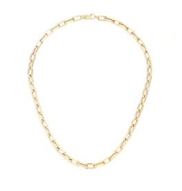 5.3MM WIDE 16" ITALIAN CHAIN LINK NECKLACE 14K