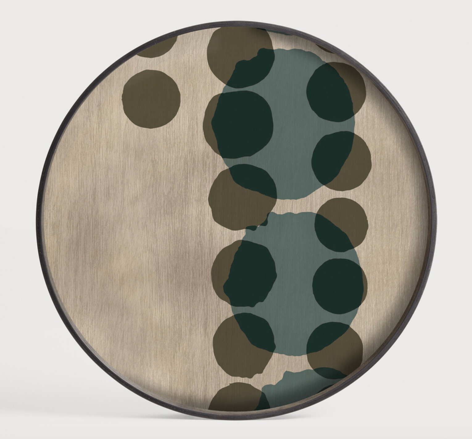 LAYERED DOTS GLASS TRAY