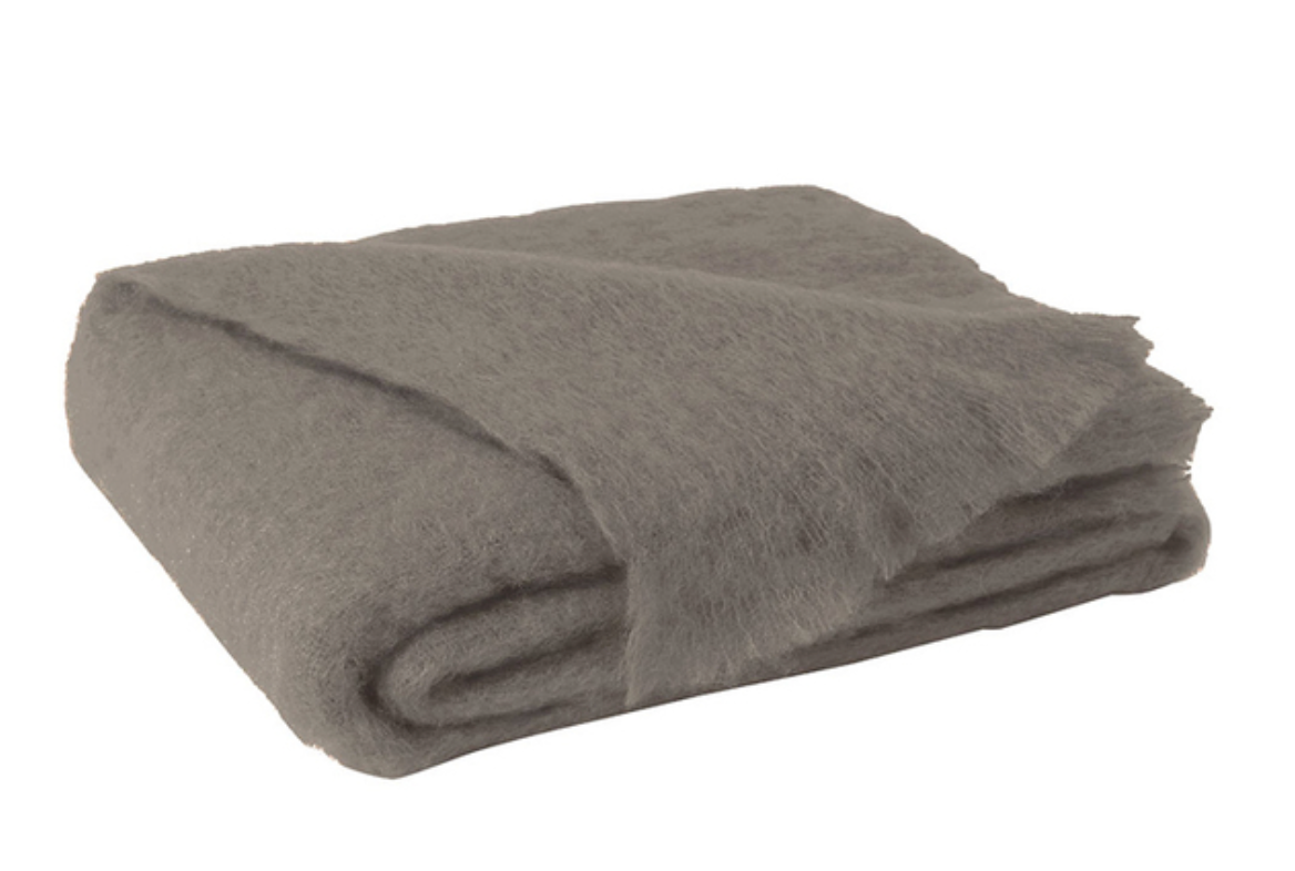 BRUSHED MOHAIR THROW