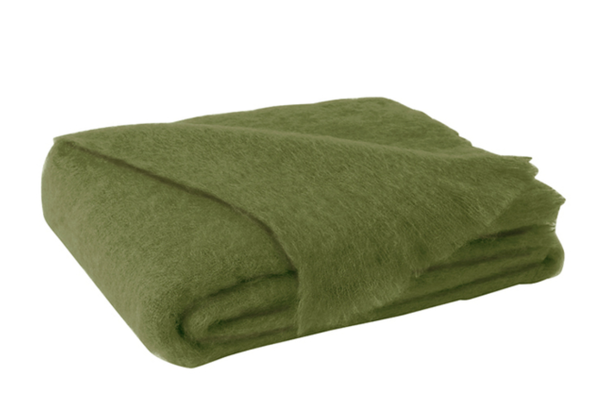 BRUSHED MOHAIR THROW