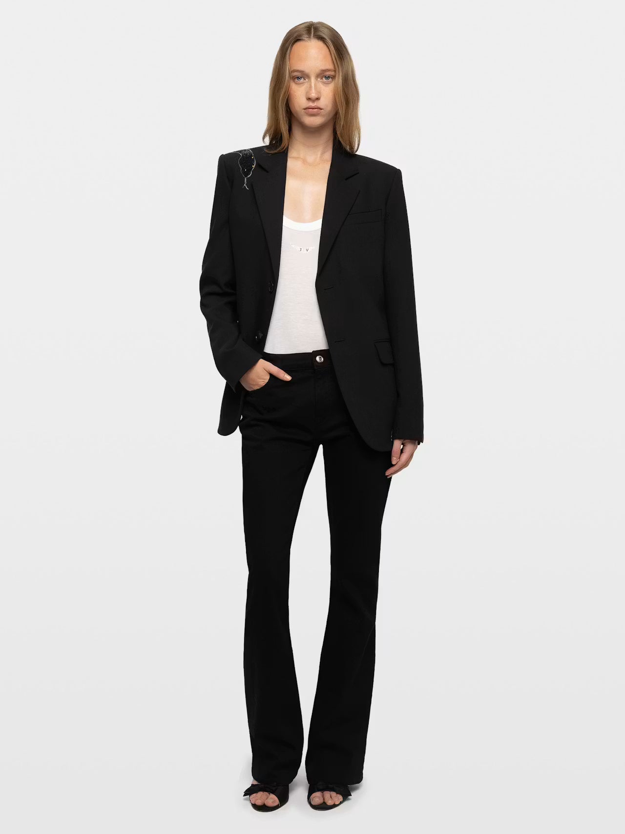 VANILLE STRASS SNAKE BLAZER