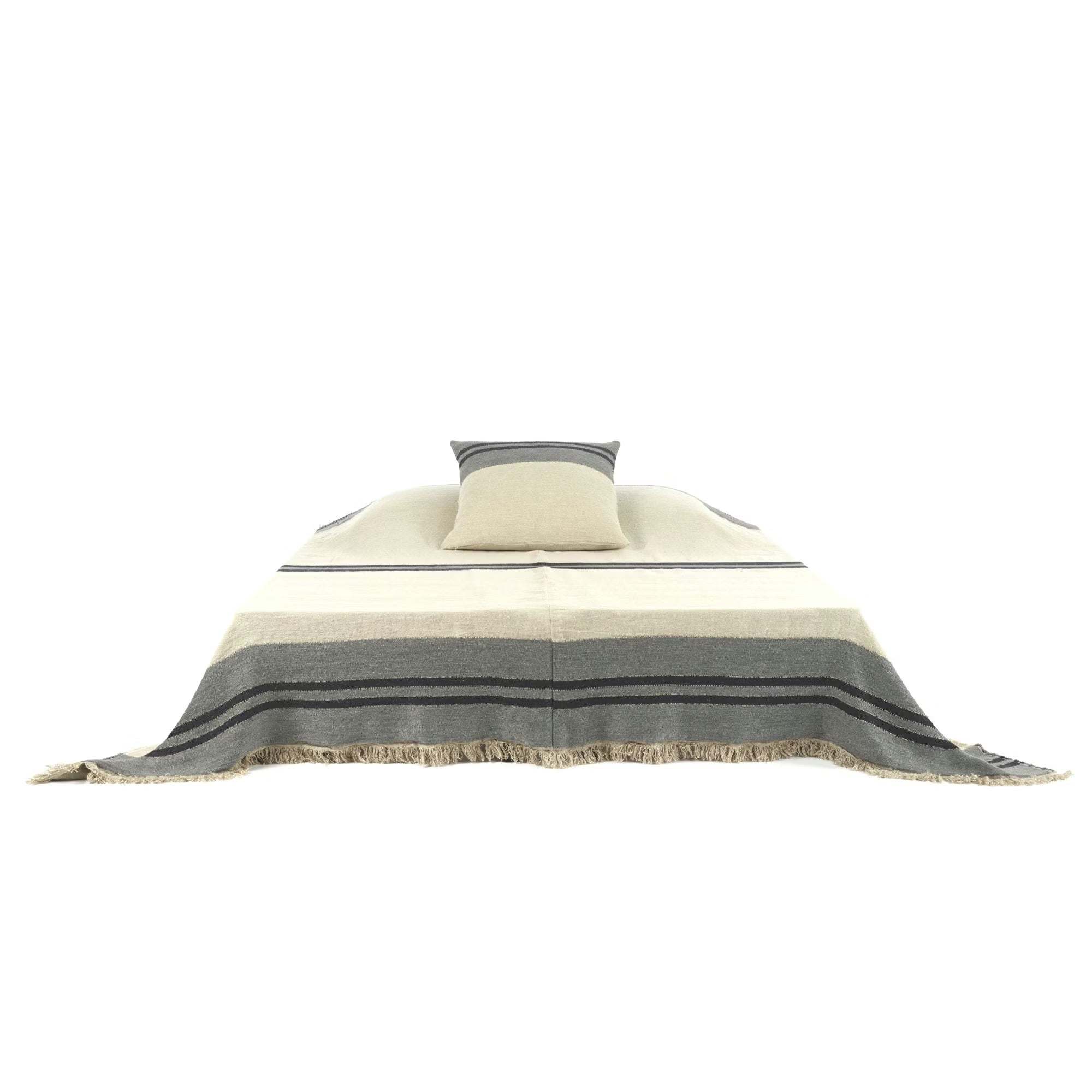 BLACK HOUSE STRIPE COVERLET