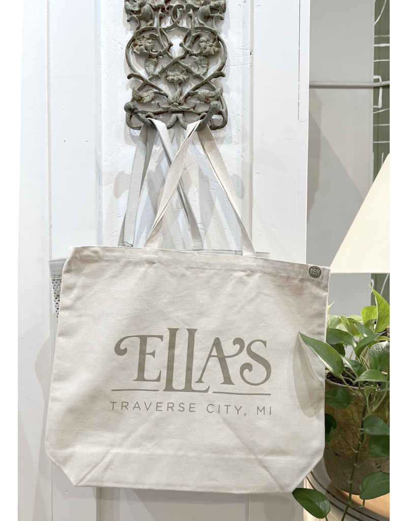 ELLA'S RECYCLED CANVAS TOTE 19"W x 15.5"H x 5"