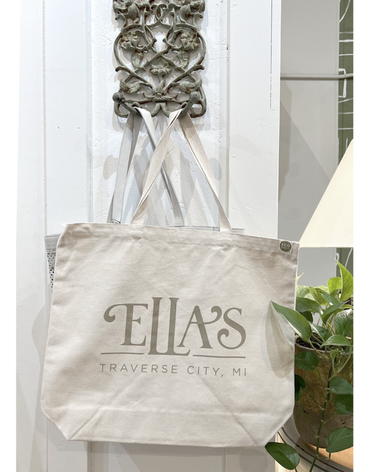 ELLA'S RECYCLED CANVAS TOTE 19"W x 15.5"H x 5"
