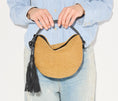 Load image into Gallery viewer, ELIS MINI CRECENT BAG IN BISCUIT RAFFIA

