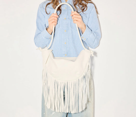 ERIKA CRESCENT FRINGE BAG