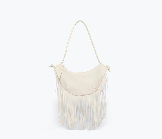 ERIKA CRESCENT FRINGE BAG