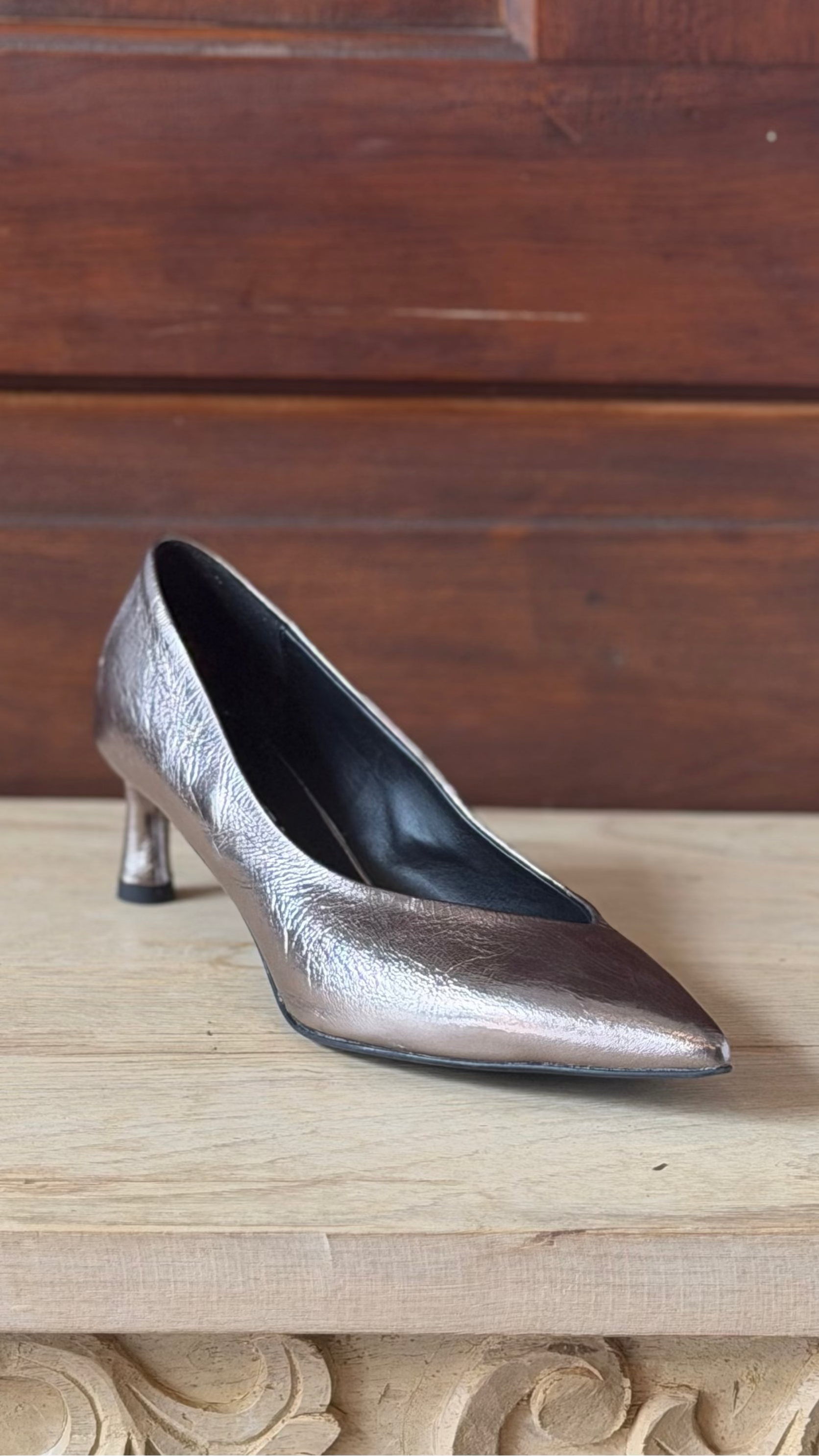 GIL 02 HEEL BRONZE METALLIC