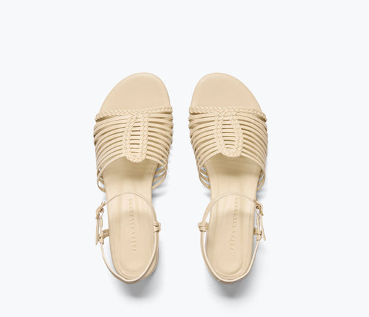 JUDY WOVEN BLOCK HEEL SANDAL