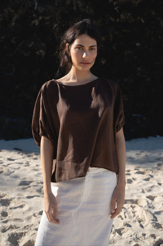 TINA LINEN TOP