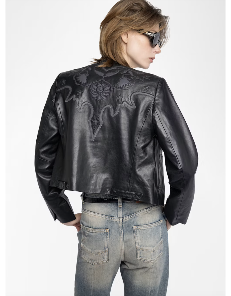 LUXI CUIR LISSE WESTERN BLK M